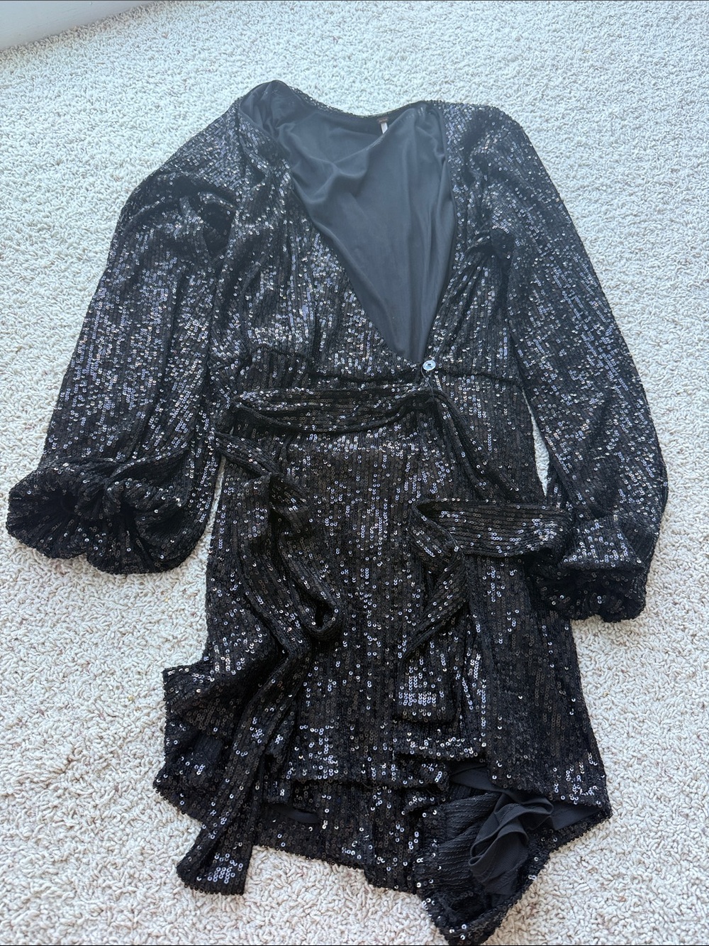 Free People Black Sequin Romper